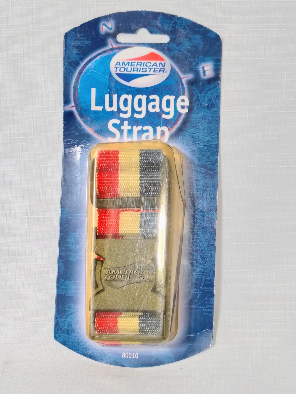 Vtg Red White & Blue Luggage Strap American Tourister Fits Suitcase 72" Cir New